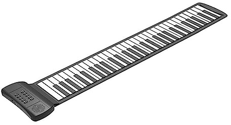 Vaguelly Faltbares Rolle up Piano Aus Silikon Mit 61 Tasten Tragbares Elektronisches Klavier Für Kinder Und Erwachsene Integrierter Lautsprecher Mobiles Rollkeyboard