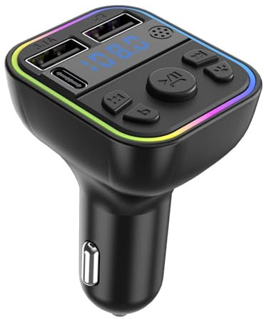 FM Transmitter for Car - Wireless FM Radio Transmitter Car Music Connector | Wireless MP3 Music Player Car Music Connector, Car Music Adapter, Multifunctional Calling & Audio Receiver for Men, Women