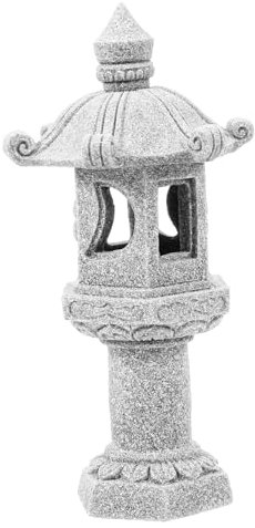 OFFSCH Miniatur-pagodenstatue Garten Deko Mikro-landschaftsornament Aus Stein Pagodenmodell Für Mini-gärten Und Bonsai