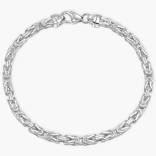 TAIPAN Cuff-Armband 22cm, Kings Collection, Silber, Rechteckisch, Moderne Schmuck-Armband (19cm)