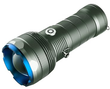 PNI Adventure F820 200 W Flashlight, 3 Lighting Levels Plus Turbo, 20,000 lumens, up to 350 m, 2600 mAh Battery, IPX7, Power Bank Function