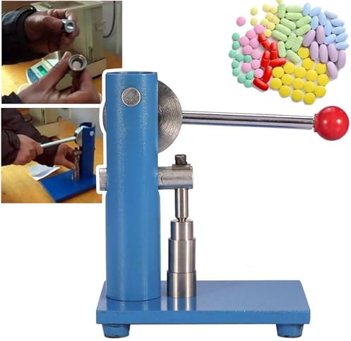 SNBGRYE Presse à CompriméS De Petite Taille à Pression De 400 Kg, Presse à GâTeaux De Poudre De Laboratoire, avec Matrice 8/8/10/12 Mm, Presse à CompriméS à Levier Manuel,6mm