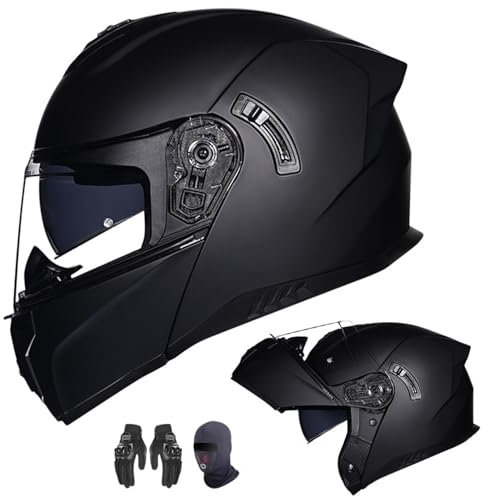 Motorradhelme, Klapphelme, Integrierte Helme, Integralhelme, Rollerhelme, Sturzhelme, Unisex, ECE zertifiziert D,XXL=61-62CM