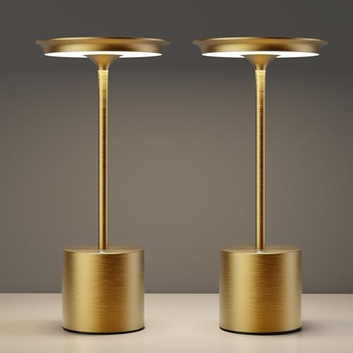 YIKUI Lampada da tavolo a LED ricaricabile senza fili, 6000 mAh, funzionamento a batteria, 3 modalità di colore con luci dimmerabili, impermeabile IP54, per camera da letto