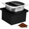 DIKACA Caja Comedero Para De Cafe Café Disco Una Vez Amoladora Balde Golpear Basura Suelo Cubo De Aldaba De Cafe Black Acero Inoxidable