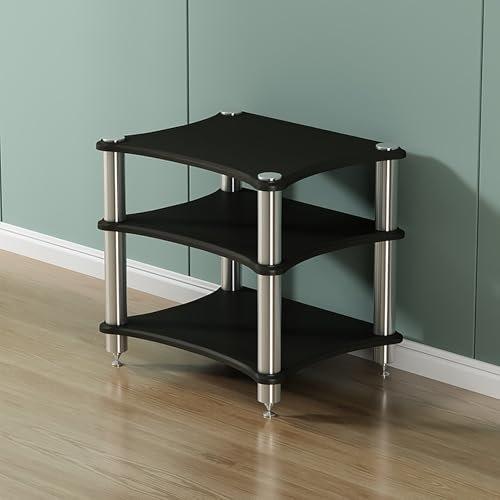 Genérico Soporte para estéreo, Soporte de Audio, Estante para Multimedia, Soporte para Consola de Videojuegos, Estante esquinero para Soporte de Medios AV, Estante para proyector, Torre de Soporte pa