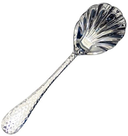JISADER Cuchara para servir, cubiertos, cuchara sopera, cucharada para cenas familiares y celebraciones en el hogar, Plata