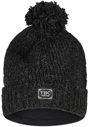 THC Schafwoll Pudelmütze 509 anthrazit | Schafwolle | Strickmütze | Pudelmütze | Woll-Mütze | Schafwollmütze | Wintermütze