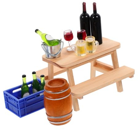 Toddmomy Miniatur Puppenhauszubehör Bierflaschen Eiswürfeleimer Satz Puppenhaus Bar Dekoration Kleine Realistische Puppenhaus Deko Für Puppenhausküche Und Party