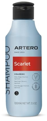 Artero Scarlet. Champú para Perros Intensificador del Color Natural para Pelajes Rojos, Marrones y Chocolate – Brillo Duradero, Hidratación Profunda y Fórmula Suave 100 ml
