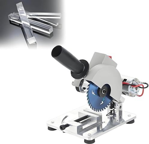 PoiToe Esta Mini Sierra Ingletadora, Fabricada en Aleación de Aluminio, Cuenta con Ajuste de Múltiples ángulos para Facilitar El Corte y Es Adecuada para Cortar Madera y Acero Inoxidable