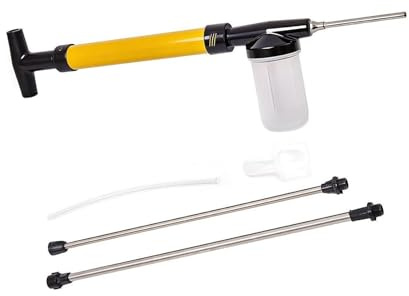 Sharplace Pulvérisateur de Poudre de Terre de Diatomées, Pulvérisateur de Poudre Mains, Pulvérisateur d'insecticide en Poudre Pompe à Air Poussoir Tirette, Distributeur de Poudre pour Verger et Pêches