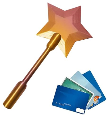 Tarjetero para Pago sin Contacto Star Magic Wands, Impresos en 3D para Pagar varitas, diseño , para Cosplay, Compras, Viajes, Regalo Funcional para Adultos, 15x30 cm