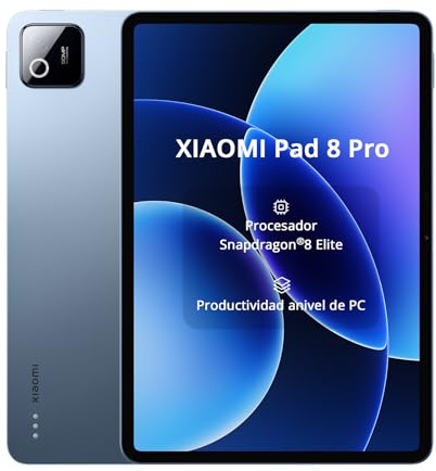 XIAOMI Pad 8 Pro 8GB/256GB, Tablet 11.2 3.2K, Snapdragon 8 Elite, Cristal Mate, WiFi 7+Bluetooth 6.0, Batería 9200 mAh(Cargador no Incluido), Azul