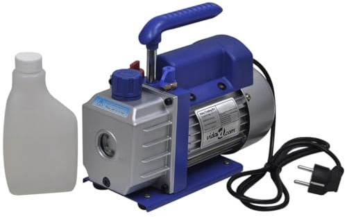 sephironlbb Pompa a vuoto monostadio, 50 l/min, alloggiamento in alluminio, 220 V, 120 W, con indicatore del livello dell'olio e maniglia per il trasporto, per accessori di climatizzazione