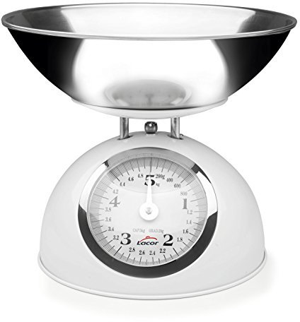 Lacor - 61714 - Bilancia da Cucina retrò in Acciaio 5 kg - Rosso