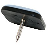 GLEITGUT 24 x Teflongleiter mit Nagel eckig 24 x 24 mm PTFE Möbelgleiter 5 mm stark Stuhlgleiter