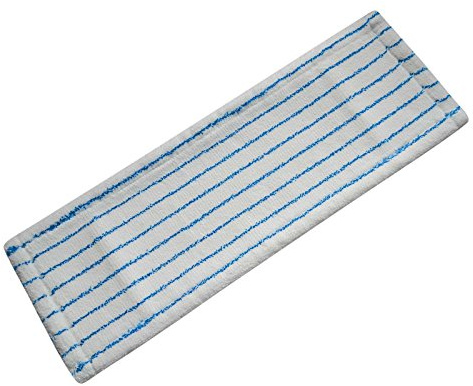 HOTREGA Mikrofaser-Mopp 50 cm | Wischmopp mit Borsten | Blau & Weiss | Ersatzbezug für Fliesen & Laminat | Kompatibel mit Standardhaltern | Langlebige Handwäsche | Löst starke Anhaftungen