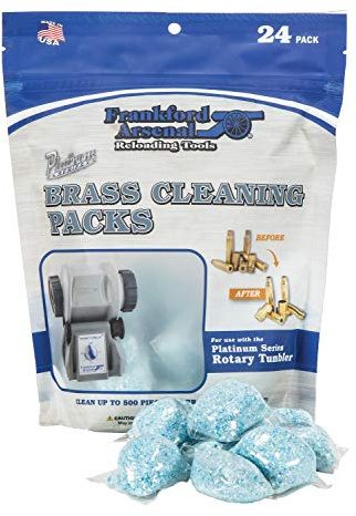 Frankford Arsenal Platinum Series 24 Count InstaClean Brass Cleaning Packs with Resealable Bag for Convenient Reloading Transport and Storage - Made in USA