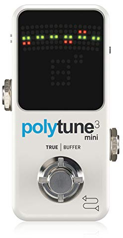 tc electronic POLYTUNE 3 MINI Tuner, Vit, 9.3 x 5.1 x 4.4 cm