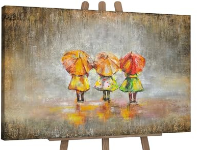YS-Art XXL Abstrakt Acrylbild Sommerregen modernes Design Kinderzimmer