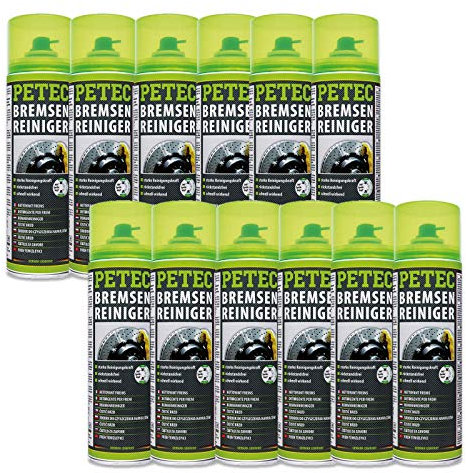 12x 500ml Petec Bremsenreiniger Montagereiniger Entfetter Teilereiniger 70060