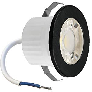 3w Mini LED Einbauleuchte Einbaustrahler Einbauspot Spot Schwarz 240 Lumen Schutzart IP54 Warmweiß