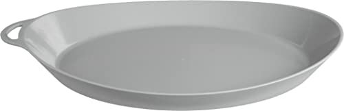 Lifeventure Ellipse Assiette réutilisable pour camping, voyage et extérieur – Gris clair