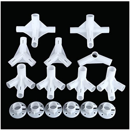 UVERLY Pactical 25/19m Zelt Ersatzteile for 3x6m Pavillon Markisenzelt Eckmittelverbinder Kunststoffzelte Festbeschläge 15St