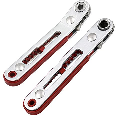 Bestgle 2 Pcs Chiave a Cricchetto Cacciavite Magnetico 1/4 Chiavi a Cricchetto Mini Cacciavite Offset a Reversibile Coppia Elevata per Riparazione Dell'auto