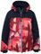Ulla Popken Damen Funktionsjacke, Skijacke Abstrakter Druck, wasserdicht Jacken, Marine, 50-52