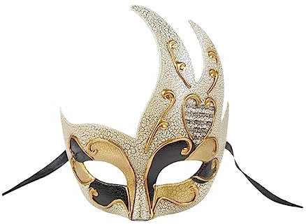 FOYTOKI Masque De Mascarade Pour Homme Demi-masque En Plastique Noir Pour Fête Et Événements