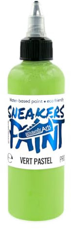 Farbe für Leder und Textil – Pastellgrün – 100 ml – Personalisierung von Sneaker, Schuhen, Lederwaren, Kleidung, Jeans | SneakArts