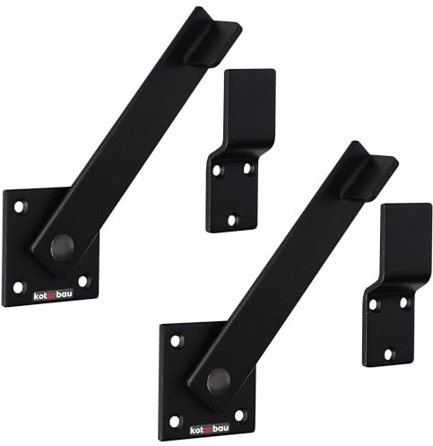 KOTARBAU® 2er Set Türriegel 5 x 15,5 cm Riegelschloss Pulverbeschichteter Stahl Torriegel Schwarz Schlossriegel Abschließbar Schlagladenüberwurf Schieberiegel Gartentor Schloss Riegel Türverriegelung