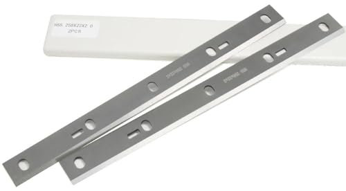 Ninehole 2 Stück HSS Hobelmesser 258mm, 258mm Hobelmesserblätter Passend Für Scheppach HMS1080, HMS1050, HMS1070 (Type 1), 258 x 22x 2mm