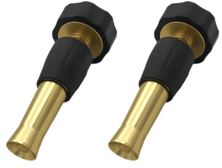 SENRISE Boquilla de pulverización de manguera de agua, boquilla de manguera de agua de alta presión de aleación de aluminio de 3/4 pulgadas, boquilla de manguera de jardín para jardinería, lavado de