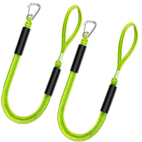 GANGXUN Sangle Amarrage avec câble élastique de 0,6 m – Accessoires essentiels pour diverses embarcations nautiques, kayak, embarcation, SeaDoo, jet ski, ponton, canoë, bateau à moteur