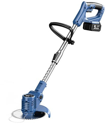 Canteadora De Césped a Batería, Recortadora De Césped Eléctrica, Desbrozadora De Altura Ajustable 3 en 1 con Batería, Cargador para Poda y Recorte De Jardín y Patio(One Battery)