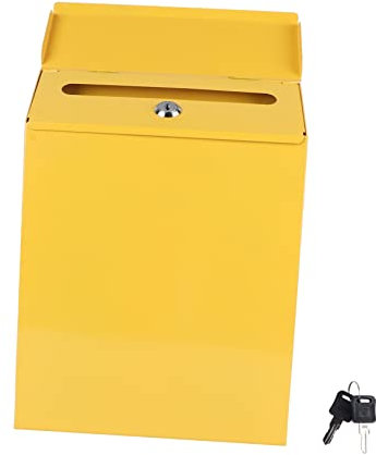 Artibetter Suggestion Box Secure Wall Mounted Mailbox with Slot and Lock Hanging Suggestion Box for Home and Office