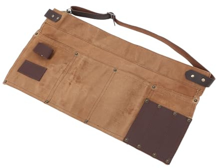 Housoutil Tool Waist Apron Canvas Garden Tool Apron Belt Hanging Pouch for Carpenters Worker Woodworking