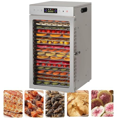 MáQuina Deshidratadora De Alimentos Multifuncional Para Carne Seca, Secado De Frutas Con 6/8/12/18 Bandejas ExtraíBles, Secadora De Alimentos Para Verduras, Carne, Comida Para Mascotas,18-Tray