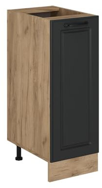 Vicco Apothekerschrank R-Line, Anthrazit Landhaus, 30 cm ohne Arbeitsplatte