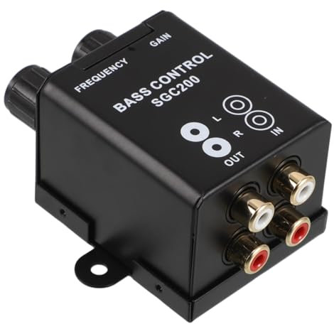 Mikinona Car Audio Controller Volume Knob and Amp Bass Knob for Subwoofer Amplifier Rca Converter for Car Stereo Audio Bass Remote for
