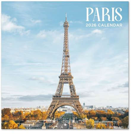 Grupo Erik - Calendrier 2026 Mural Paris - Calendrier Mural 2026 Mensuel │ Idee Cadeau : Calendriers Muraux │ De Janvier à Décembre : Espace pour notes et Illustrations décoratives (30x60 cm)