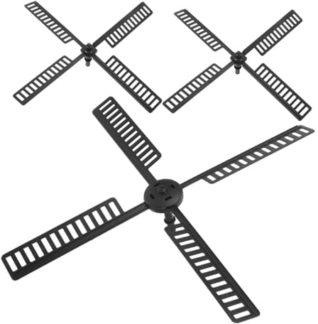 UKCOCO Pales De Ventilateur D'éolienne Solaire en Plastique pour Jardin Extérieur 41x41 Cm Et 20,5x20,5 Cm Décoratif Rotatif Résistant Aux Intempéries