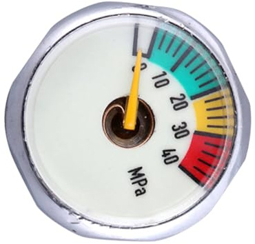 ANDRESLAD Manómetro de Presión con Pantalla Luminosa para Extintores y Tanques de Oxígeno Alta Presión Resistente y Duradero para Medición Precisa