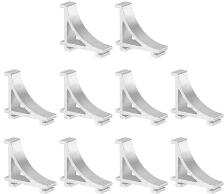 6Pcs Refrigerator Shelf Clips, 20mm Aluminum Freezer Shelving Pegs Replacement Cooler Rack Support Brackets for Home Refrigerators Shelves Secure, Silver