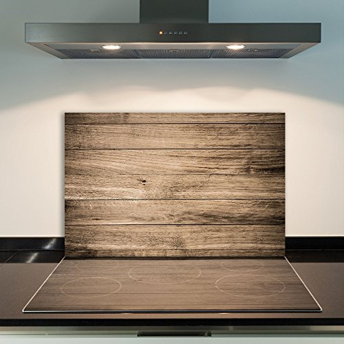 DAMU cubrir la vitrocerámica 1 piezas 80 x 52 cm cubiertas de acero vidrio madera braunelektroherd Cocina de inducción Placa de protección contra salpicaduras Cristal – Tabla de cortar