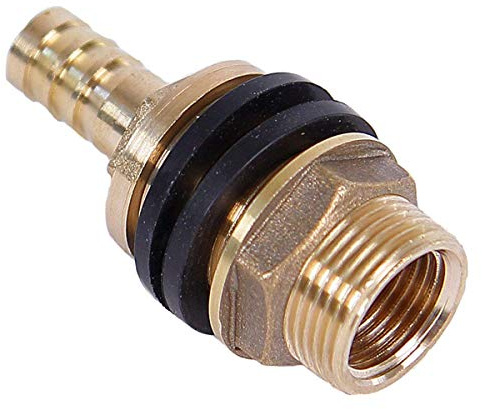 Tankverschraubung + Schlauchtülle 14mm Faßverschraubung 1/2' IG 3/4 AG (ALF1+F1)