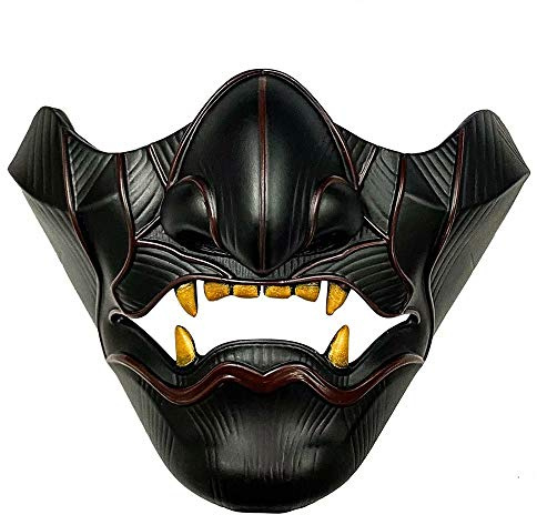 Tsushima Ghost Halbe Gesichtsbedeckung Halbe Gesichtsschutz Spielcharakter Samurai Jin Sakai Cosplay Requisiten für Anime Ausstellung & Themenparty & Bühnenperformance & Halloween